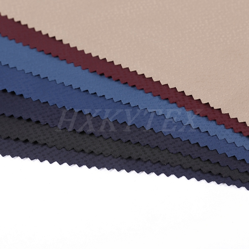 Semi Memory with DOT Dobby Stretch Polyester Fabric